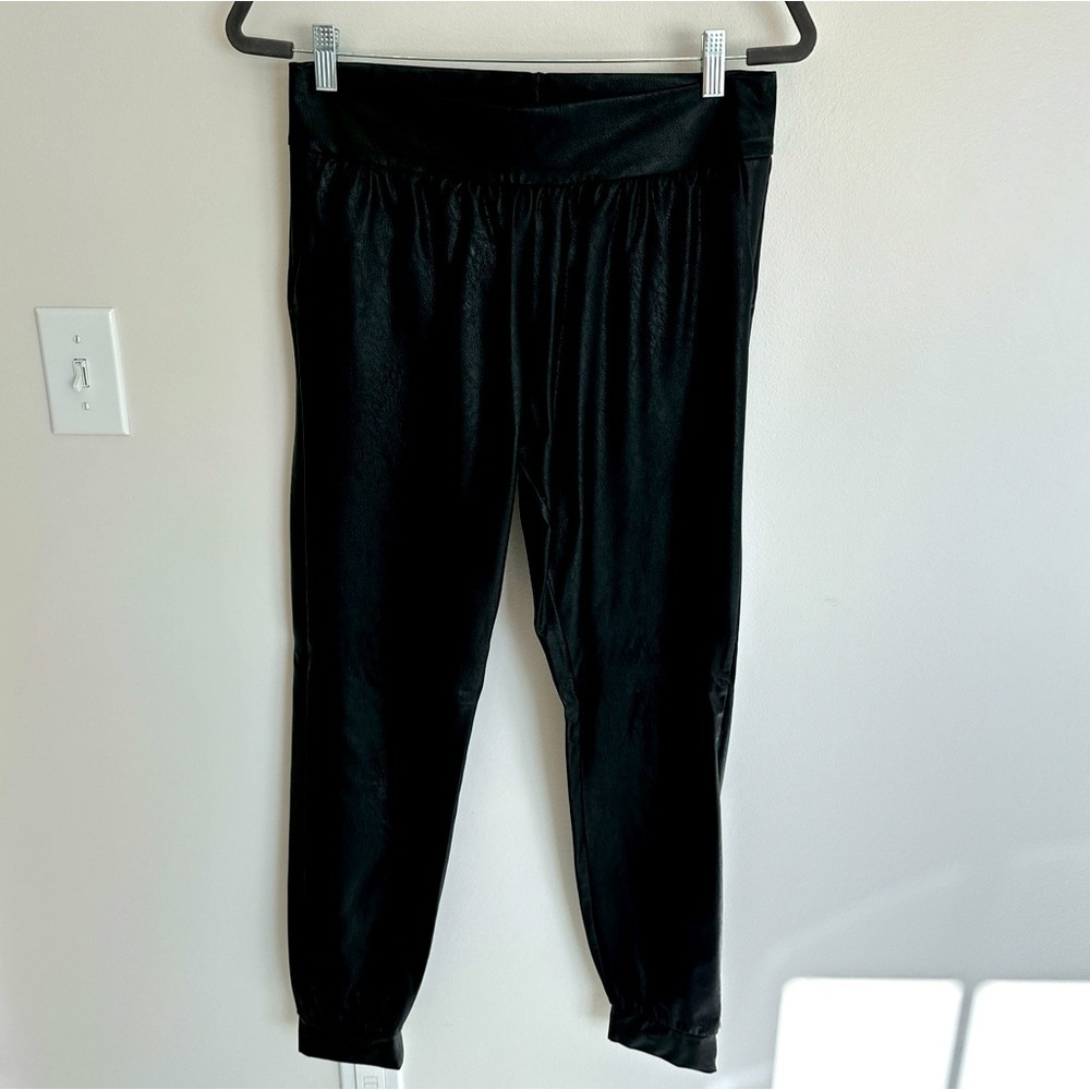 Commando, size L, black pleather joggers - Picture 6 of 7